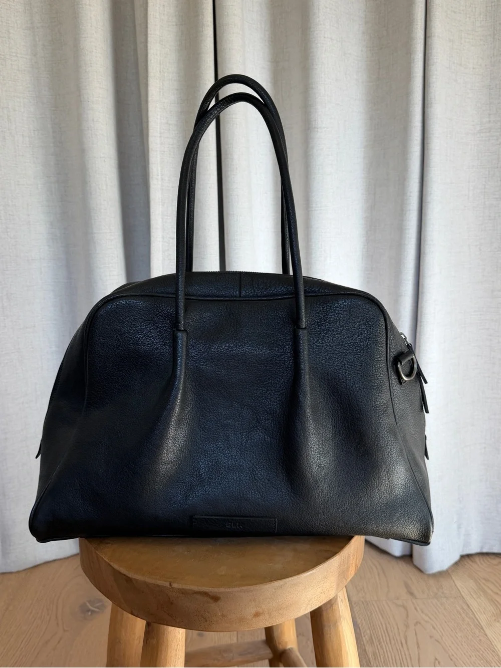 Elk Black Leather Shoulder Bag